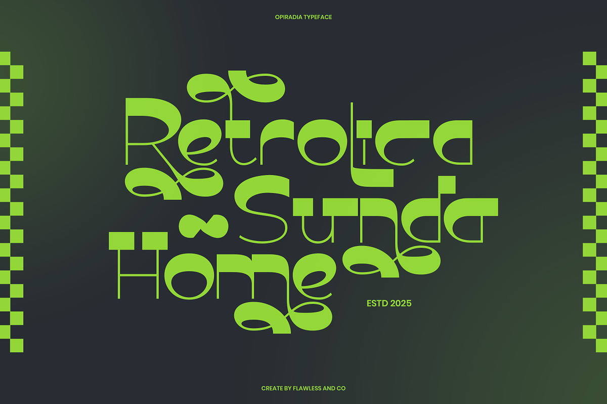 Opiradia - Retro Sans Serif Font, a Sans Serif Font by Flawless And Co (Photo 7 of 10)