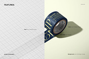 Wide Paper Tape Roll Mockup, a Packaging Mockup by creatsy5 (Thumbnail 3 of 6)