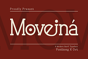 Moveina - A Modern Serif Typeface, a Serif Font by overlaytemplates (Thumbnail 1 of 5)