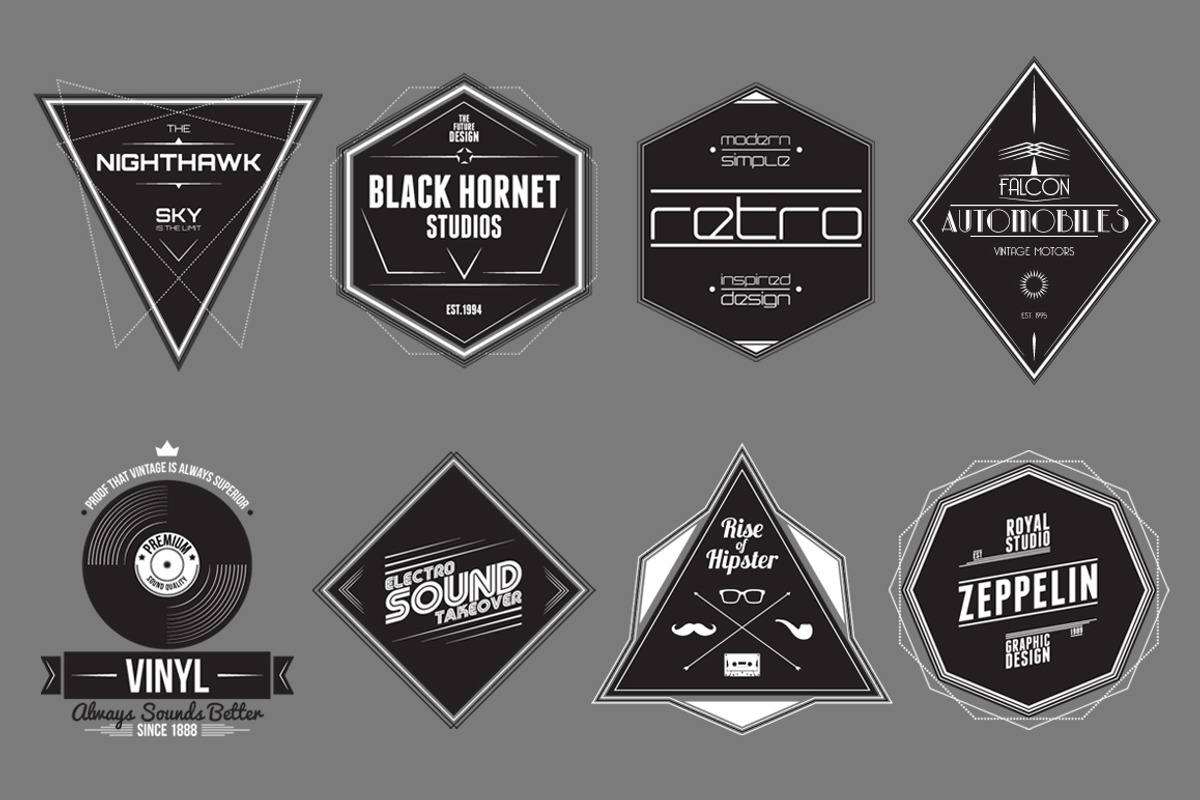 Retro Badges Set 1, a Branding & Logo Template by Graphicdome (Photo 4 of 5)