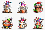 Gnome Coffee Cup Watercolor Clipart, an Illustration by CreationArt (Thumbnail 4 of 5)