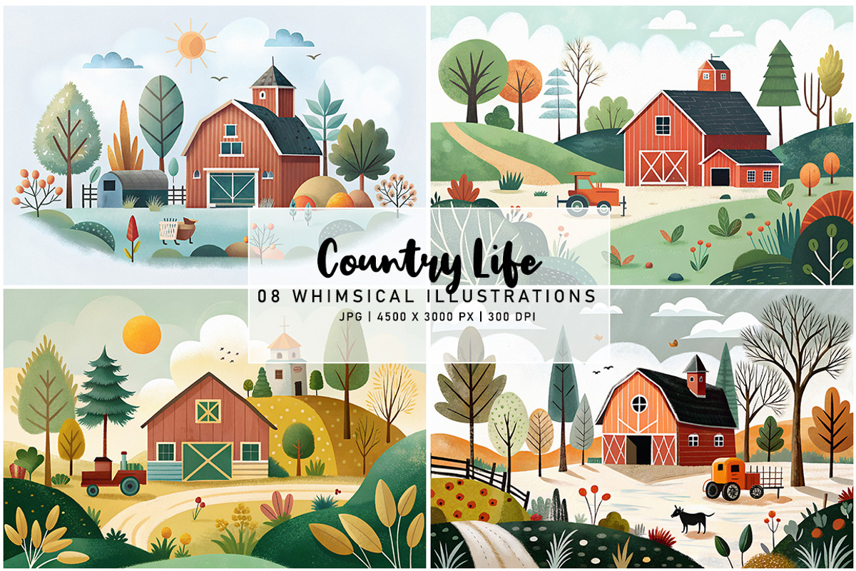 Country Life, a Decorative Illustration by Digital Art Creations (Photo 2 of 6)