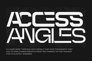 ACCESS ANGLES FONT