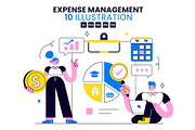 10 Expense Management Illustration, a Finance Illustration by denayunebgt (Thumbnail 1 of 4)
