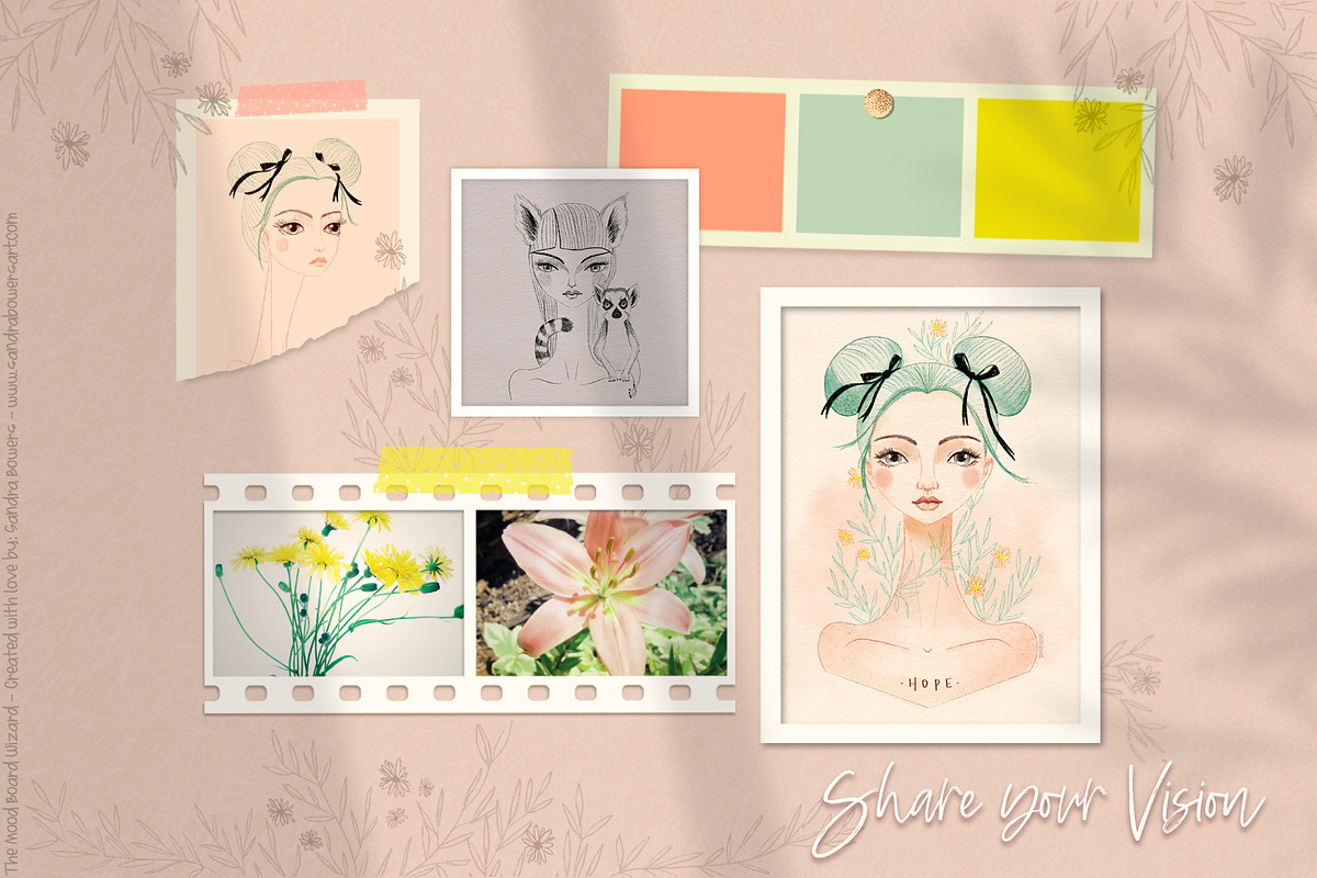 The Mood Board Wizard Brush Set, a Product Mockup by Sandra Mejia (Photo 5 of 12)