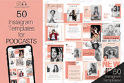 50 Podcast Instagram Template BUNDLE, a Social Media Template by Templatables (Thumbnail 1 of 12)