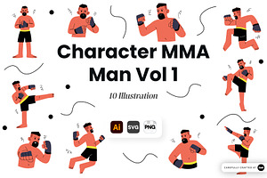 Character MMA Man Vol 1, a Sport Illustration by SLAB! Design