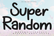 Super Random, a Script Font by InermediaSTUDIO (Thumbnail 1 of 8)