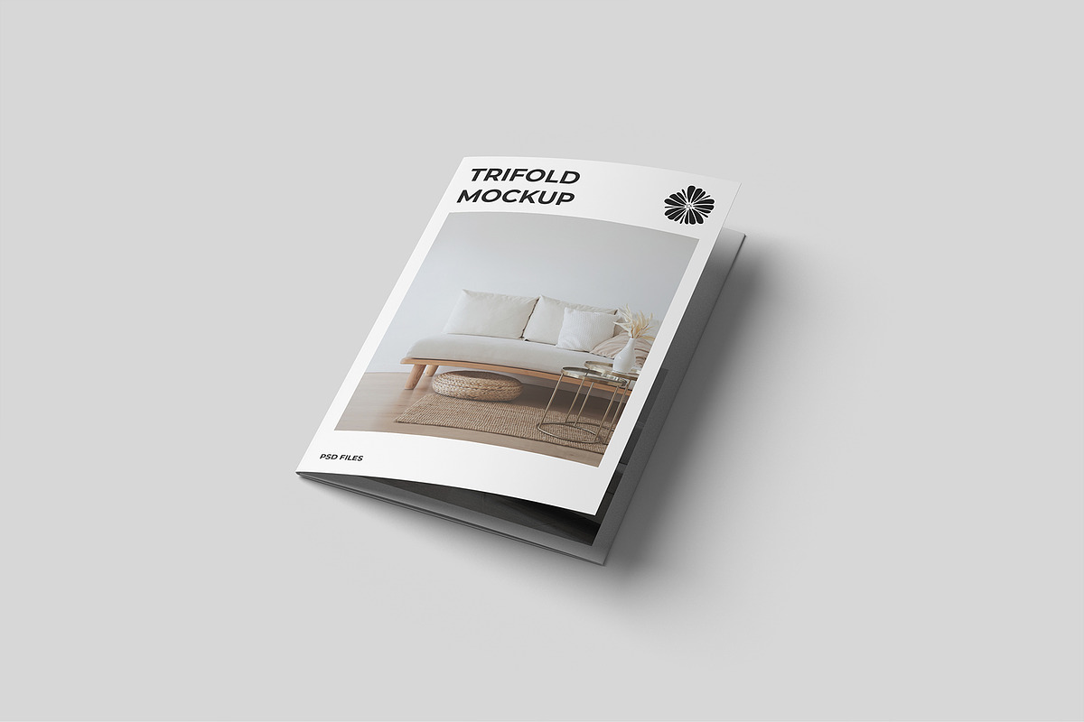A5 Trifold Brochure Mockup, a Books & Magazine Mockup by graphicpages (Photo 8 of 16)