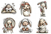 Boho Easter Bunny Clipart, an Illustration by Daily.Designs (Thumbnail 6 of 8)