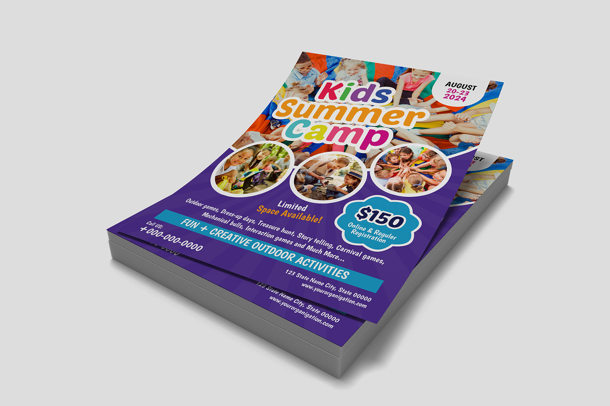 Kids Summer Camp Flyer, a Flyer Template by Designscozy (Photo 2 of 5)