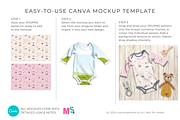 Baby One Piece Canva Smart Mockup, an Apparel Mockup by Mockup Scene (Thumbnail 2 of 16)