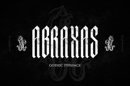 ABRAXAS | Gothic Typeface, a Blackletter Font by Norse Moss