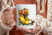 Boots with Spring Flowers Sublimatio, an Illustration by designcity5 (Thumbnail 5 of 5)