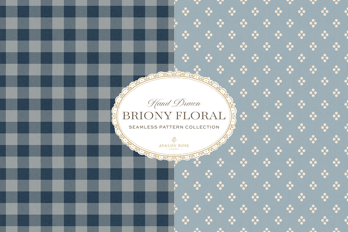 Farmhouse Navy Floral Patterns, a Pattern Graphic by Eclectic Anthology (Photo 2 of 12)