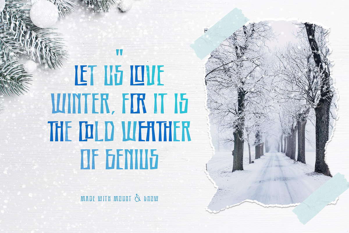 Mount and Snow Typeface, a Symbol Font by alit design (Photo 14 of 15)