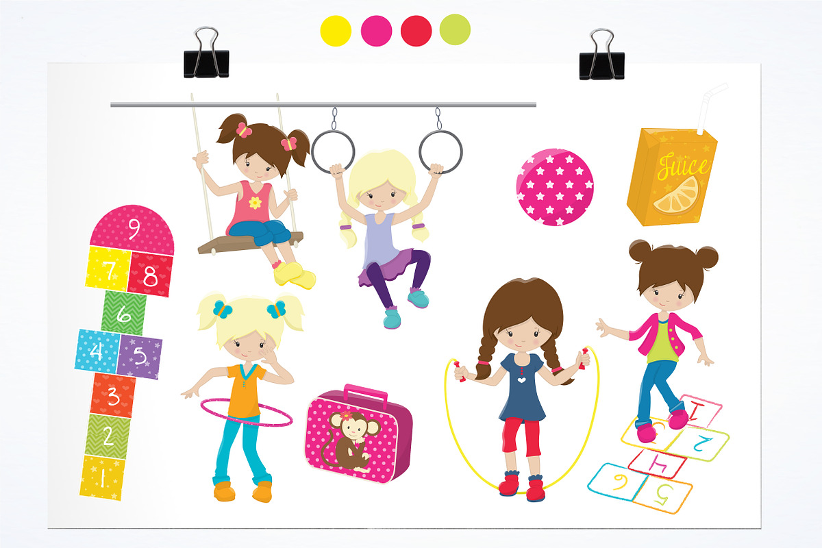 Recess Fun illustration pack, an Illustration by PrettyBundles