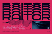 Raitor - Futuristic Display Fonts, a Sans Serif Font by Ian Irwanwismoyo (Thumbnail 1 of 14)