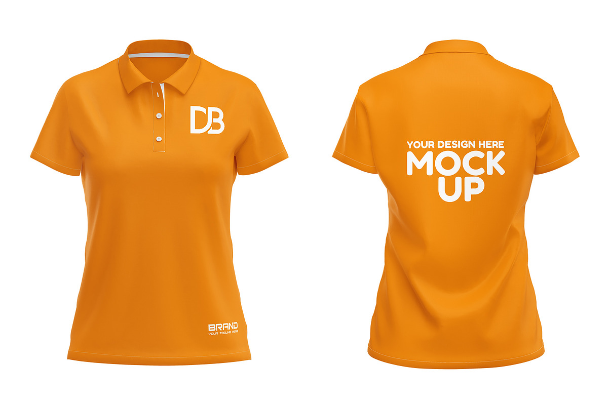 Woman Polo Shirt Mockup