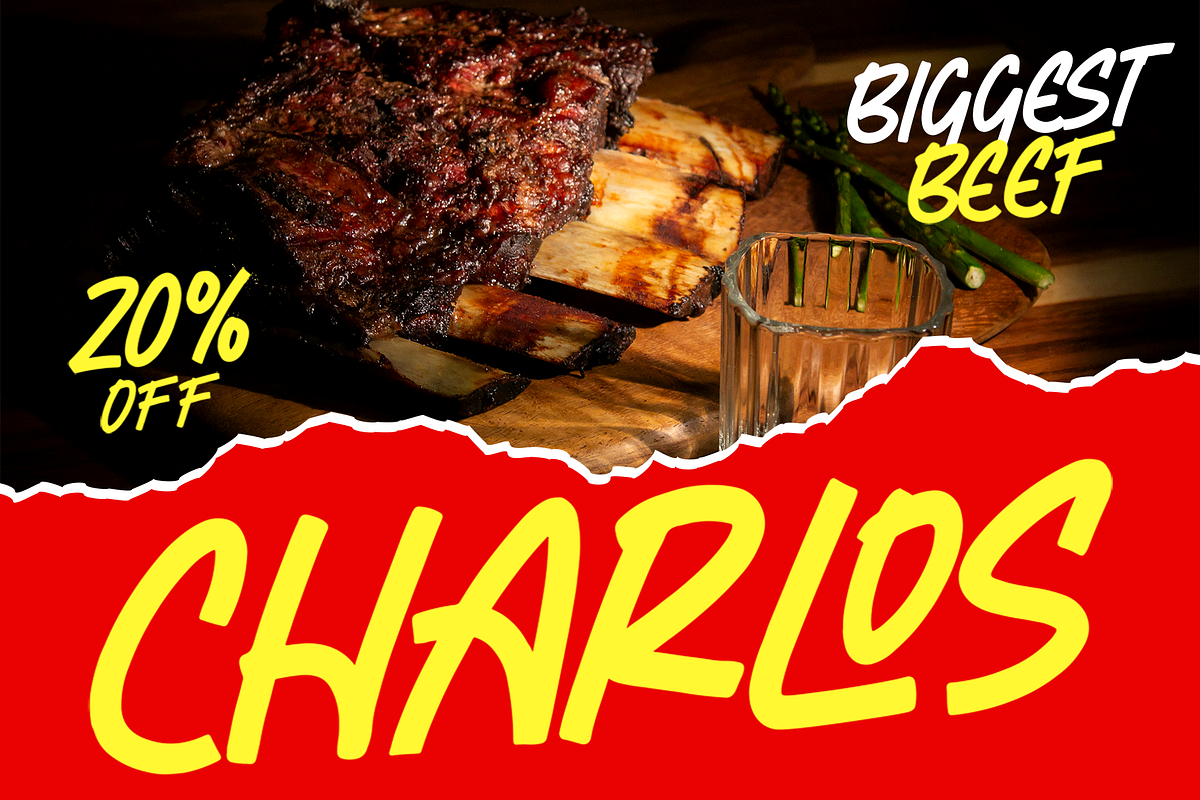 Badrisco - A Display Font, a Sans Serif Font by overlaytemplates (Photo 2 of 5)