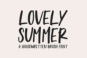 Lovely Summer A Brush Font, a Handwritten Font by Prestige Artsy Studio