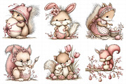 Whimsical Easter Squirrel Clipart, an Illustration by Daily.Designs (Thumbnail 7 of 8)