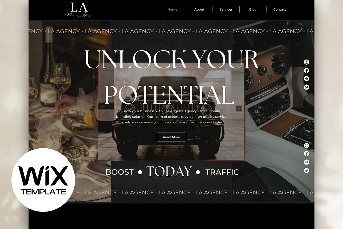 Wix Website for Marketing Agency, a Websites & App Template by Cosmic Design (Photo 1 of 9)