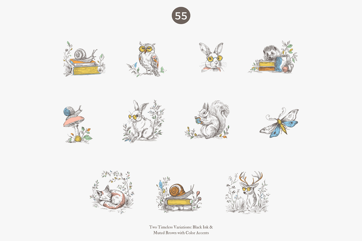 vintage illustration cottagecore set, a Decorative Illustration by Patishop Art (Photo 9 of 10)