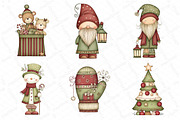Cute Christmas Clipart Bundle, an Illustration by DreamPrint404 (Thumbnail 2 of 6)