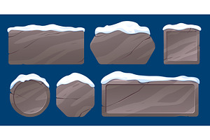 Stone frames of various shapes with, an Object Illustration by Vectorbuum