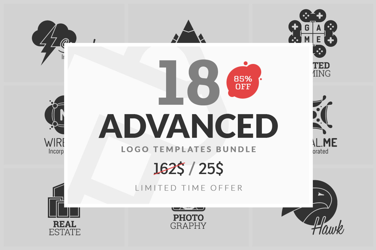 18 Advanced Logo Templates Bundle, a Branding & Logo Template by MAOV (Photo 1 of 26)
