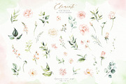 Watercolor Blush Floral Alphabet Set, a Decorative Illustration by Veris Studio (Thumbnail 16 of 24)