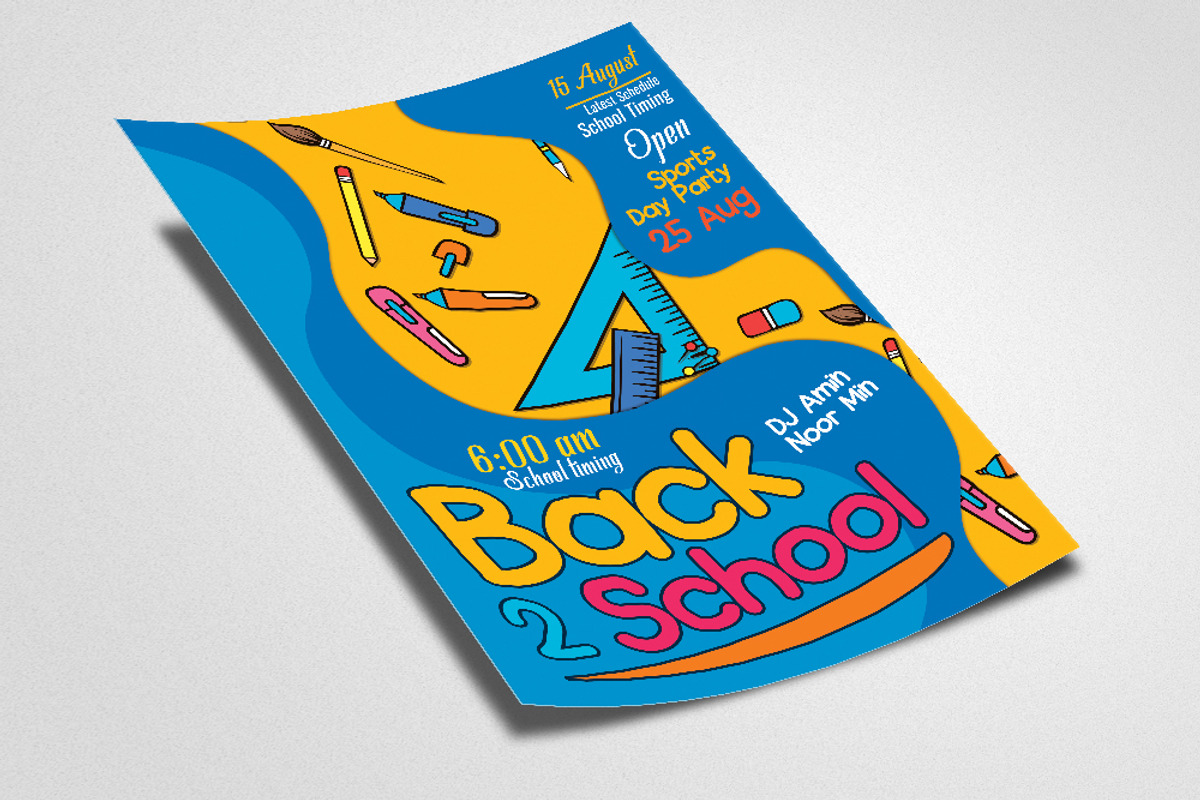 Back to School Flyer Template, a Flyer Template by Psd Templates (Photo 2 of 2)