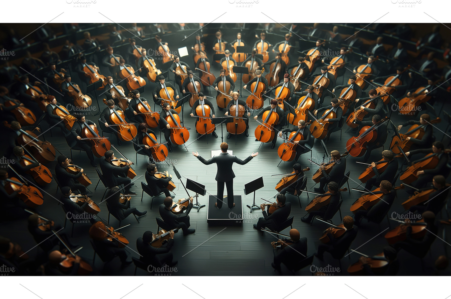 A conductor leading a large, a Technology Photo by Sergey Kotenev