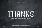 Brogsen - Military Stencil Font, a Serif Font by Iqsiart Studio (Thumbnail 7 of 7)
