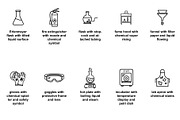 Chemistry & biology lab Icon Set, an Outline Icon by Nurlan's shop (Thumbnail 3 of 6)