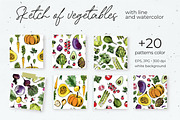 Vegetables vector sketch watercolor, a Food Illustration by irina.vaneeva (Thumbnail 5 of 18)
