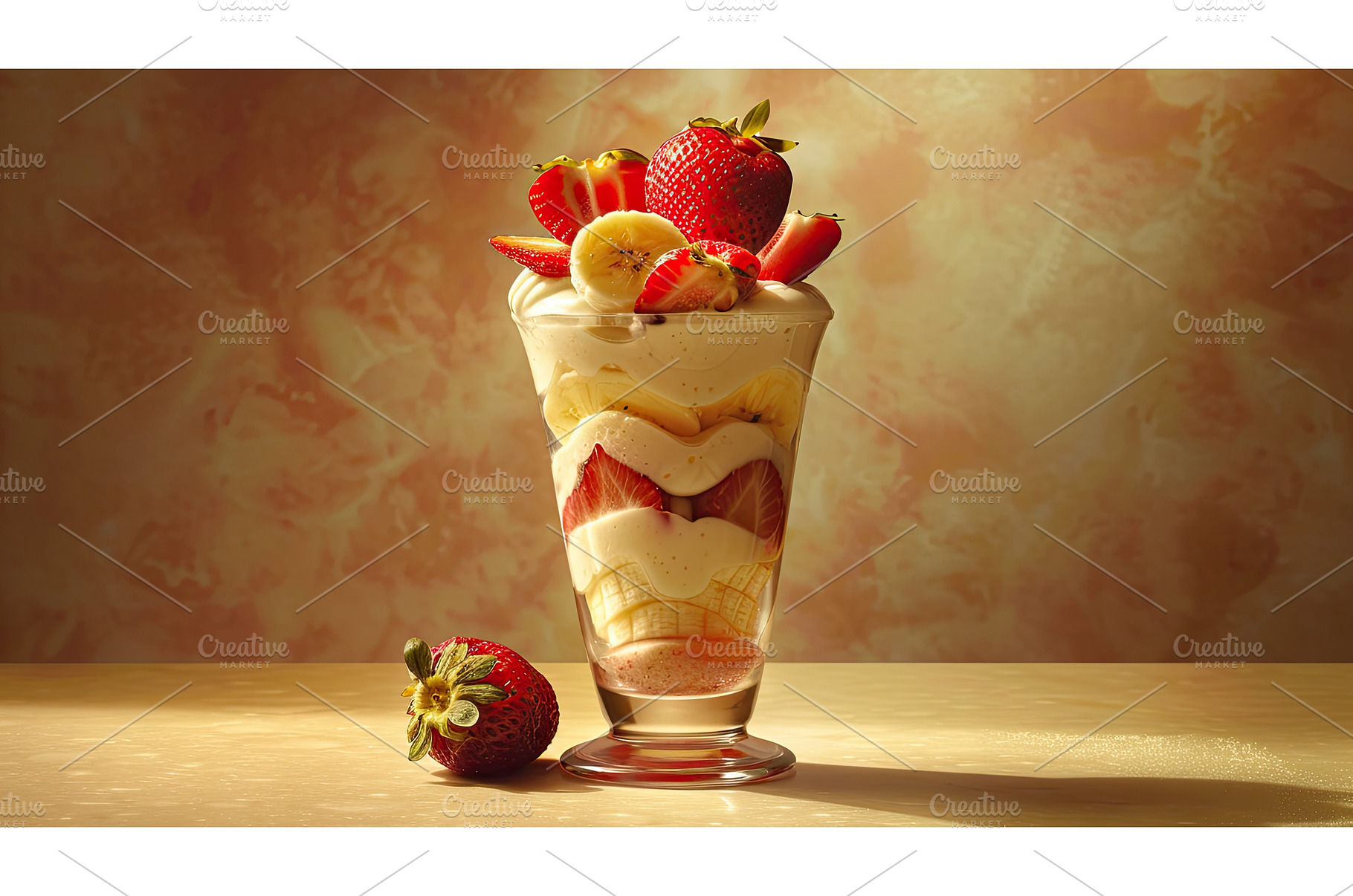 refreshing strawberry banana, a Background Photo by pikepicture