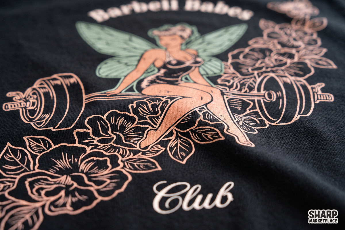 Barbell Babes Club Retro Fitness, an Object Graphic by SharpMarketplace (Photo 4 of 5)