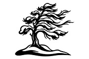 Windblown Tree Silhouette, an Object Illustration by Gfx_Store (Thumbnail 4 of 16)