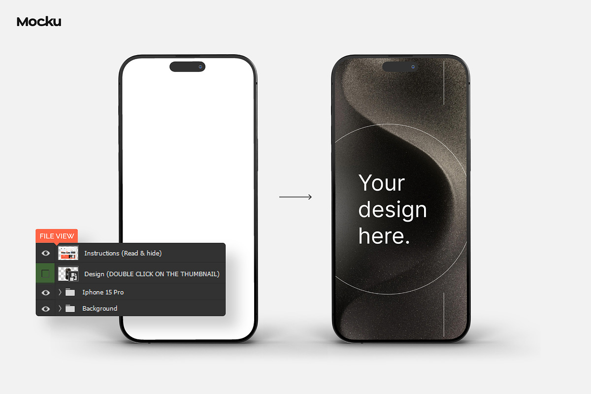 iPhone PRO 15 Mockup Collection, an iPhone Mockup by Mocku (Photo 9 of 14)