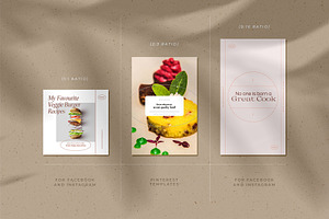 Food Blogger Social Media Templates