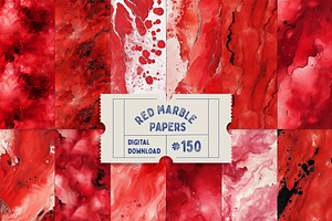 Red Marble Textured Seamless Paper