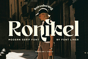 Ronikel - Modern Serif Font, a Serif Font by Font Liner (Thumbnail 1 of 12)
