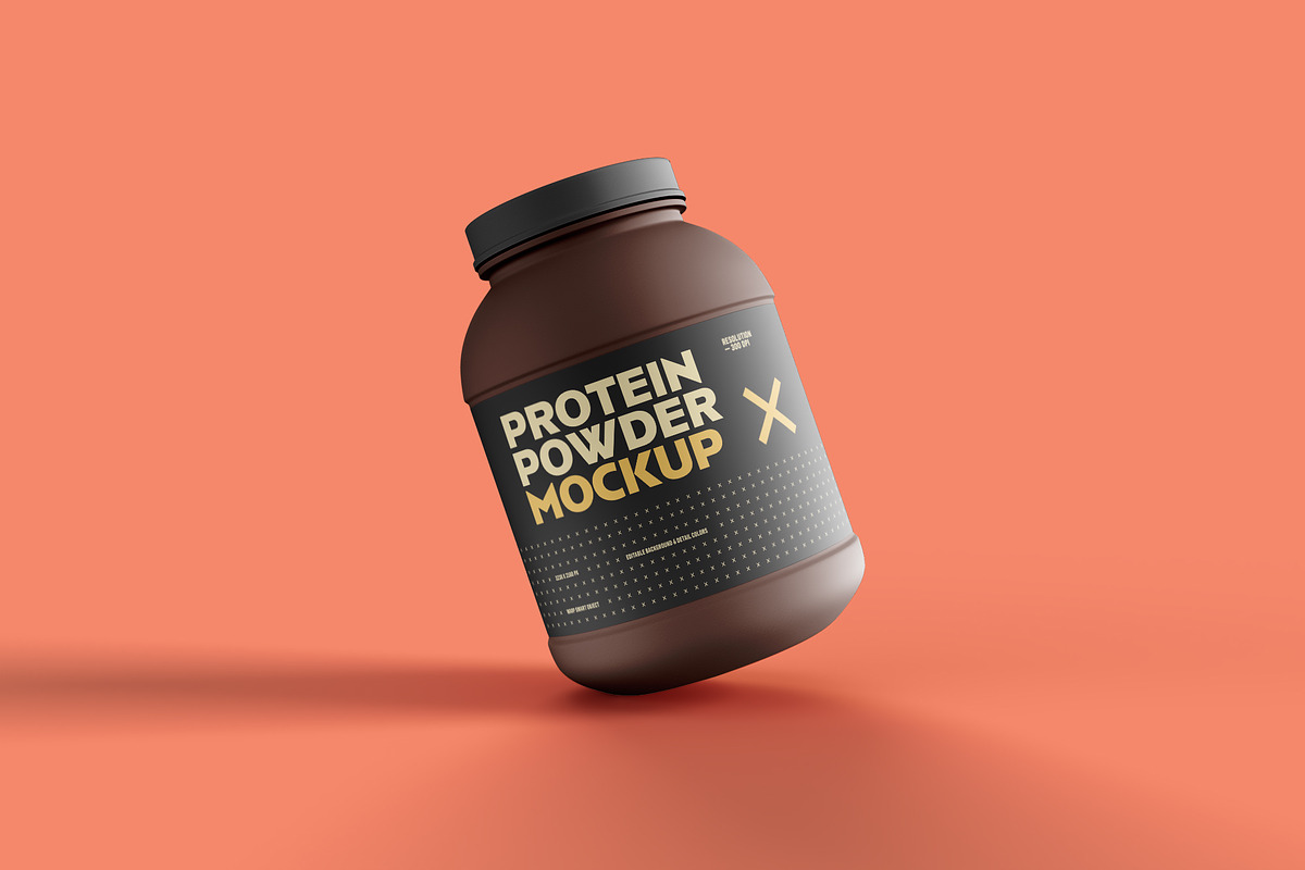 Food Supplement Plastic Jar Mockup, a Cups & Container Mockup by dpi (Photo 4 of 14)