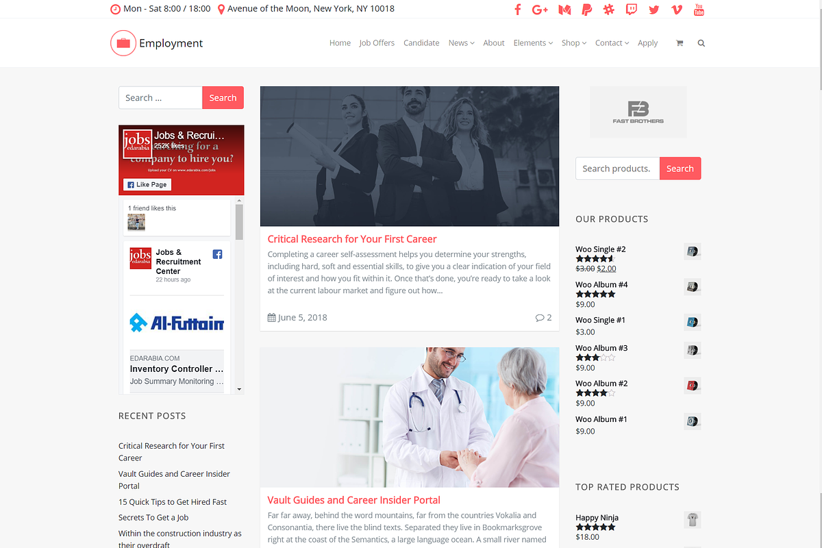 Employment WordPress Theme, a WordPress Template by Visualmodo (Photo 10 of 24)