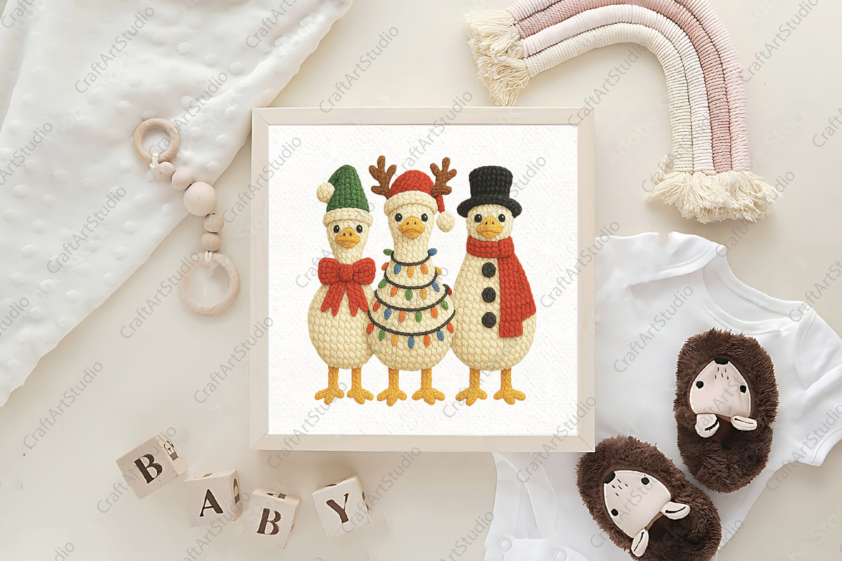 Yarn Crochet Christmas Goose PNG, an Illustration by CraftArtStudio (Photo 4 of 4)