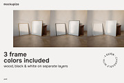 Square 2 Frame Poster Mockup, a Household Mockup by mockupize (Thumbnail 2 of 7)