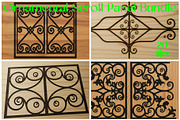 Ornamental Scroll Panel Bundle, a Decorative Illustration by Creativeshirt (Thumbnail 1 of 18)