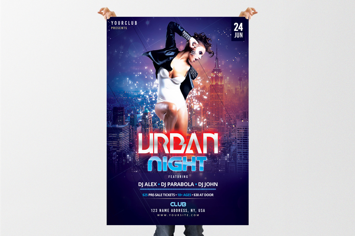 Urban Night - PSD Flyer Template, a Flyer Template by PixelsDesign (Photo 2 of 2)
